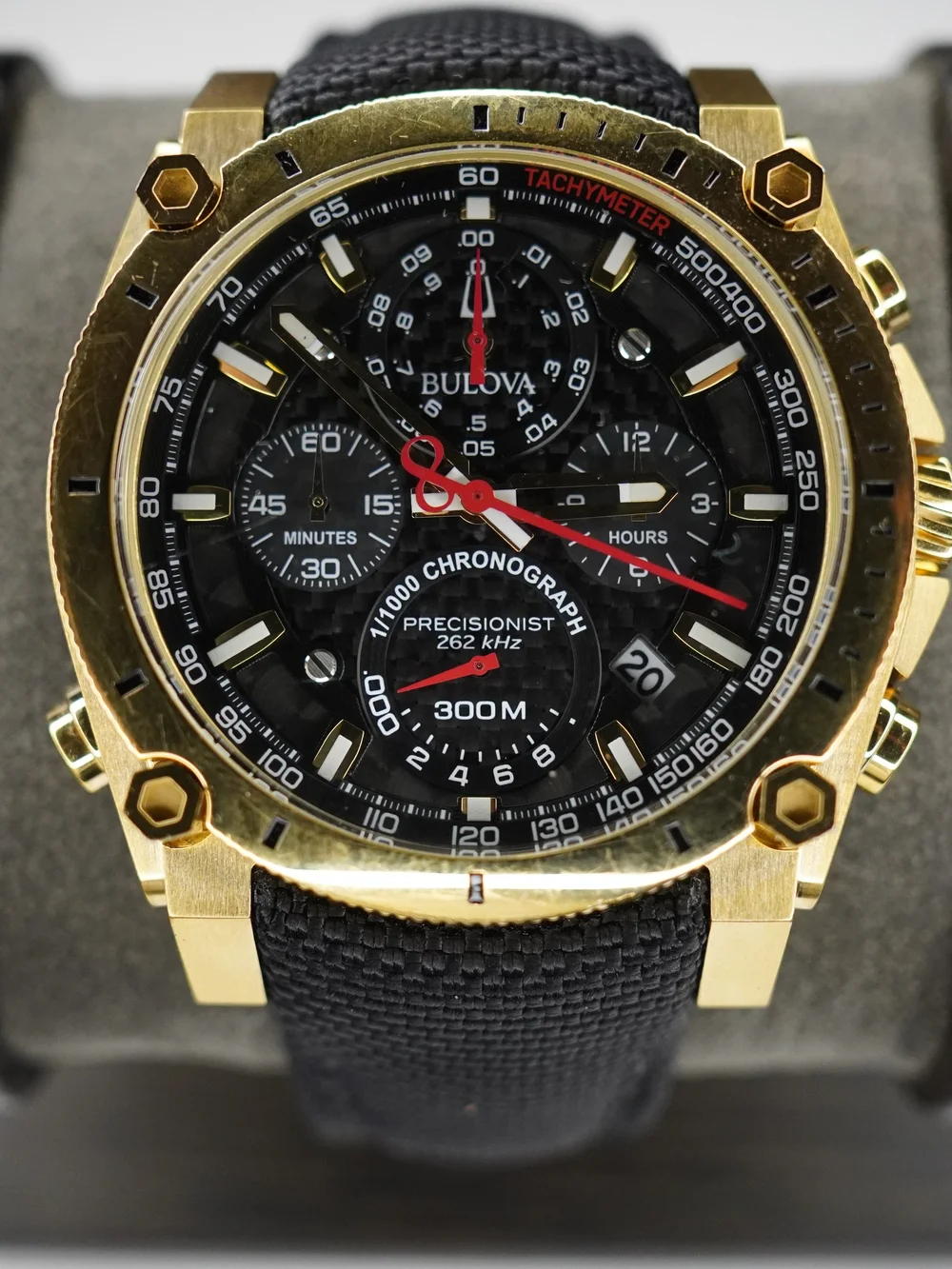 Bulova Icon 97B178 Precisionist 262kHz 1/1000 Chronograph 300M Gold-Tone Watch